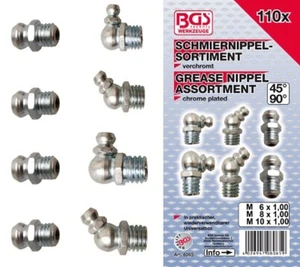 Assortimento di nippli lubrificanti BGS | 110 pezzi - 8065 - Foto 1 di 2