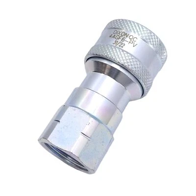 Dixon 4AGF6-PV Agricultural Poppet Valve Coupler, ø1/2in, 3/4in NPTF, 4000 PSI - Image 1 of 4