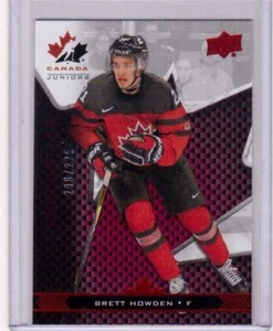 BRETT HOWDEN 18/19 Team Canada Juniors Pre-Rookie Exclusives #18 Card #d /225 - Picture 1 of 1