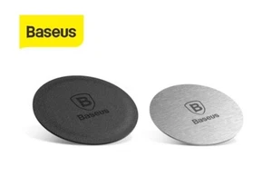 2 x plaquettes métalliques Baseus métal aimant voiture voiture téléphone portable support plaques métalliques - Photo 1/5