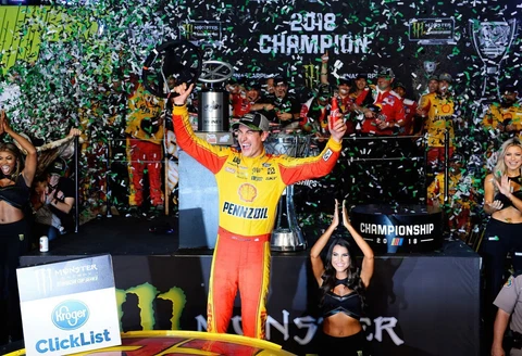 Joey Logano #22 Shell Penzoil NASCAR 2018 Champion 13x19 Gloss Photo Print 5G26 Cover
