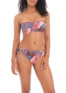 SUJETADOR FREYA~SERENGETI HAZE BANDEAU U/W-BIKINI + JUEGO DE PANTALONES CLÁSICOS-MULTI ROSAS-LILA - Imagen 1 de 6