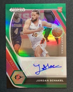 2021 Prizm Draft Picks Green Prizm Jordan Schakel Rookie RC #DP-JSC Auto - Picture 1 of 2