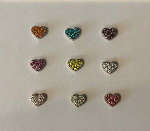 Authentic Origami Owl Crystal Heart Charms - NEW & Retired