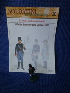 SOLDATINI dell'epoca napoleonica 30 Ufficiale TRUPPE AUSTRIACHE Landwehr- Prado - Picture 1 of 3