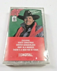 Vintage 1986 George Strait Merry Christmas Strait to You Cassette Sealed NOS - Imagen 1 de 3