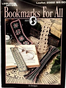 OOP! Bookmarks For All 14 Designs South Maid Crochet Pattern Leisure Arts #2982 - Picture 1 of 3