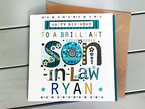 Biglietto di compleanno genero. Carta speciale personalizzata per genero - Foto 1 di 12