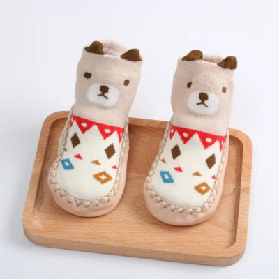 Baby Socks Toddler Kids Anti-slip Slipper Socks for 0-18 Months Boys Girls Shoes - Image 1 of 4