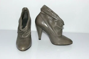 COMPTOIR De COTONNIERS Botines Boots Con Tacones De Cuero Gris Taupe T 36 TBE - Imagen 1 de 9