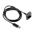 USB Wireless Charging Cable Controller Charger for Xbox 360 Black