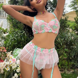 Set Reggiseno Nightwear Babydoll Vestito Donna Sexy Pigiama Lingerie Giarrettiera Con Ferretto - Foto 1 di 5