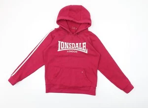 Pullover con capucha de algodón rosa para mujer Lonsdale talla 10 - Imagen 1 de 10