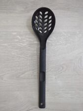 FARBERWARE 11.5" Black Plastic Nylon Slotted Serving Spoon Kitchen Utensil