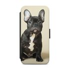 Cute French Bulldog Puppy Dog WALLET FLIP PHONE CASE COVER                   z66