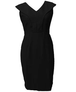 Women Race Party Black Formal Work Sheath Dress Size 12 14 16 18 20 NEW - Picture 1 of 2