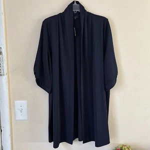 Talbots Open Front Cardigan Stretch Jersey Knit Long Jacket Size 1X NWT - Picture 1 of 12