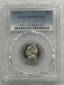 1978 S Proof Strike Jefferson Nickel PCGS PR 69 DCAM - Picture 1 of 6