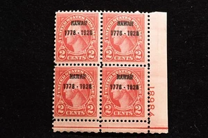 US Stamp Hawaii 2 Cents Block Mint NH Fine Scott Catalog #647 V32 - Picture 1 of 2