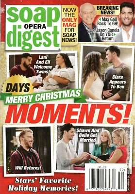 SOAP OPERA DIGEST Dec. 28 2020 Chandler Massey Lisa LoCicero Dominic Zamprogna - Image 1 of 4