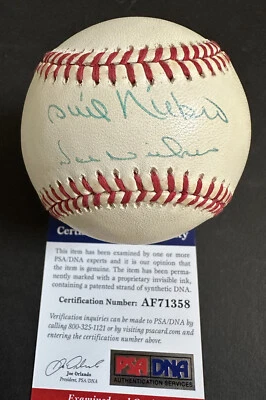 PHIL NIEKRO + JOE NIEKRO Signed Official N.L BASEBALL 539 WINS Hof Auto Psa Coa - Image 1 of 4