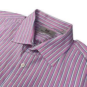 Hickey Freeman Men’s 100% Cotton L/S Button Shirt Pink/Blue/Green Stripe • XL - Picture 1 of 7