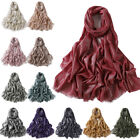 Shiny Long Headscarf Wrap Muslim Women Turban Hijab Wrap Scarves Stoles 200*80cm
