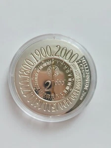 2000 Isle Of Man 1 Crown - Elizabeth II Millennium Silver We Combine 726 - Picture 1 of 2
