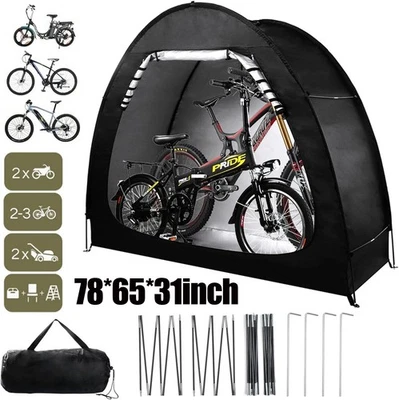 Outdoor Portable Bicycle Storage Tent for 2-4 Bikes Waterproof 210D Oxford Fabra - Image 1 of 4
