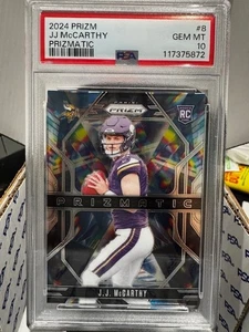 Panini Prizm Prizmatic #8 JJ MCCARTHY ROOKIE RC 2024 PSA 10 - Imagen 1 de 2