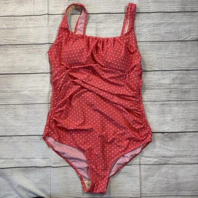 Traje de baño Shape Benefits By Chadwick’s 12 de una pieza control de barriga rosa polka Foto 1 de 4