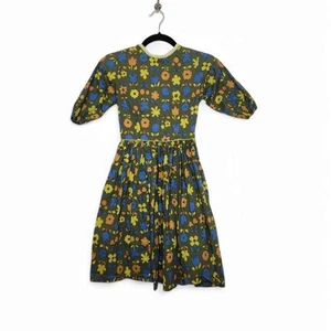 Vintage Cinderella Dress Girls Size 12 Floral Hippie Groovy Peasant 70s - Picture 1 of 7