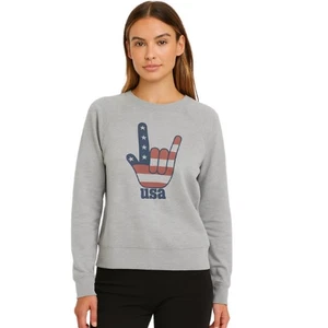 Project Social Tee USA Sweatshirt in Heather Gray – NWT Size Small - Picture 1 of 6