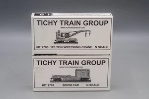 Kits de grúa de demolición y vagón pluma de 120 toneladas Tichy Train Group #2701 N/1:160 - sellados - Imagen 1 de 1