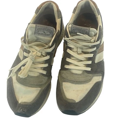 Polo Athletics Ralph Lauren Train 100 Sneakers Mens Size 10D Suede Leather - Image 1 of 4
