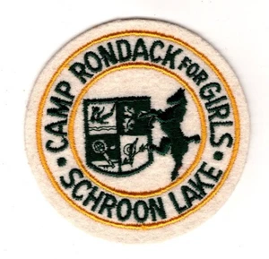 Camp Rondack for Girls, Schroon Lake New York, Vintage Old Felt Camp Patch - Picture 1 of 1