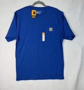 Carhartt Men's Loose Fit Pocket Short Sleeve T-Shirt Sz S Royal Blue Small - Picture 1 of 4