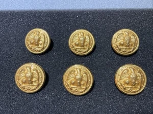 Lot of 6  USMC Eagle / Anchor 7/8" Gold Plated Buttons BS FREE SH - Picture 1 of 4