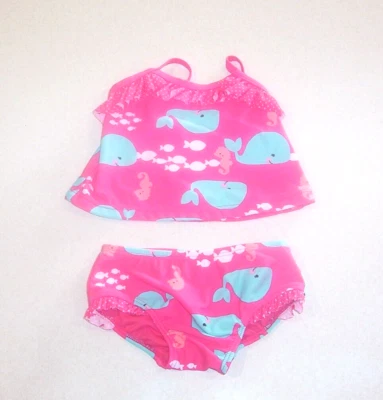 Traje de baño de 2 piezas con estampado de ballena de Carter para niña 3-6 meses Foto 1 de 2