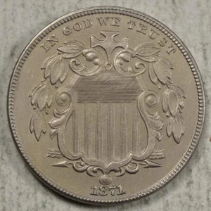 1871 Schildnickel, Tough Date - hochwertiges Beispiel 0601-02 - Bild 1 von 3