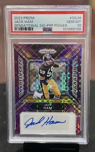 2023 Prizm - JACK HAM - SENSATIONAL SIGNATURES Purple Checker AUTO /49 - PSA 10 - Picture 1 of 4