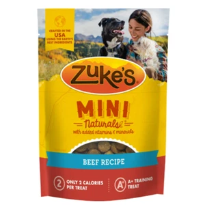 Zuke's Mini Naturals Soft Dog Training Treats Real Beef Tender Chews, 6 oz Pouch - Picture 1 of 1