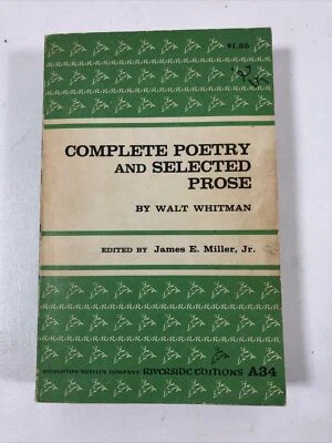Complete Poetry & Selected Prose - Walt Whitman (Paperback, 1959) - Image 1 of 4