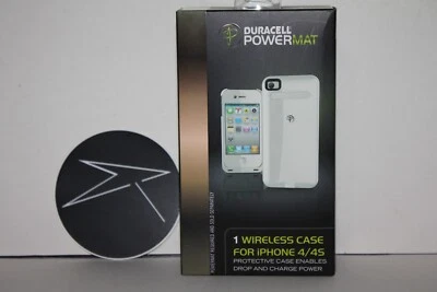 Funda Inalámbrica Duracell Powermat iPhone 4/4s Blanca Nueva Sellada Foto 1 de 4