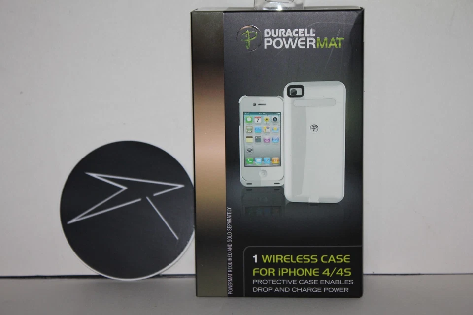 Duracell Powermat Wireless Battery Case for iPhone 4 4s White