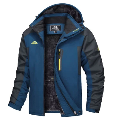 Abrigos de esquí para nieve para hombre Abrigo cálido resistente al agua forrado de lana de invierno Foto 1 de 4