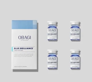 New Sealed Obagi Clinical Blue Brilliance Triple Acid Peel 4 x 0.27 Fl Oz Vials - Picture 1 of 7