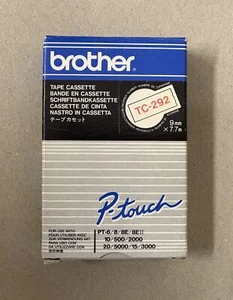 original Brother TC-292 Schriftband 9mm x 7,7m rot auf weiss Rechnung - Picture 1 of 1