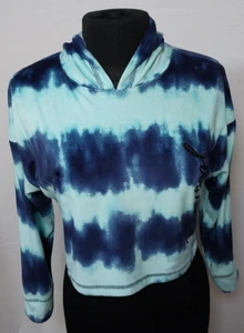 Justice Sleep Shirt  SM 6/8  Blue Tie Dye Hoodie Long Sleeve “justice” Print - Picture 1 of 10