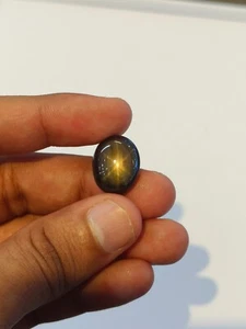 17.06 Cts A BEAUTIFUL BLACK STAR SAPPHIRE WITH EXCELLENT 6 RAYS STAR ! - Picture 1 of 7